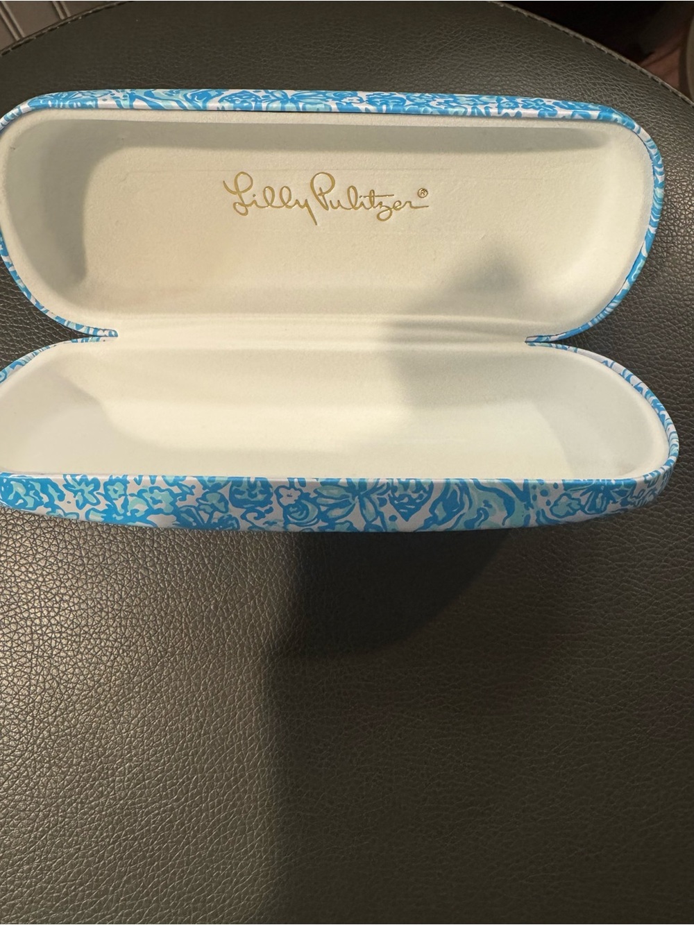 Lilly Pulitzer Blue and White Floral Eyewear Case